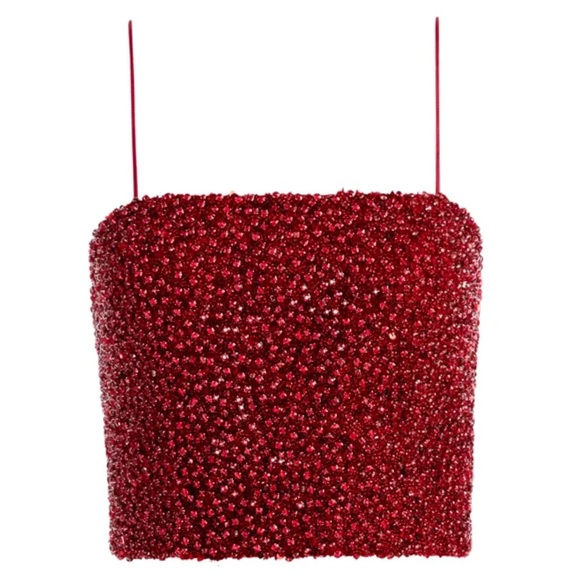 ALICE + OLIVIA Crystal Embellished Crop Top - Picture 4 of 17